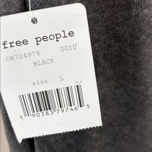 NWT Free People Charcoal Black First Love Lace-Up Long Sleeve Top… - Picture 9 of 12